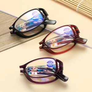 Sunglasses Portable Folding Anti-Blue Light Multifocal Bifocal Reading Glasses With Case Men Women Near Far Progressive Presbyopic Eyewear