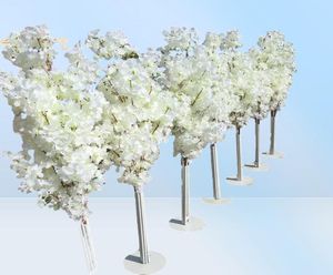 Wedding Decoration 5ft Tall 10 piecelot slik Artificial Cherry Blossom Tree Roman Column Road Leads For Wedding party Mall Opened4809573