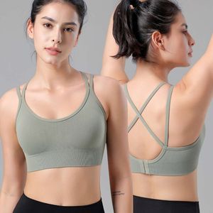 Lu Sports Bra Lemon Lemon Feminino Horizontal Sport, Bras Push -Up Sports, Yoga Board -Placa de cobre Nível Fiess Top Sports Sports Breathe Workout Yoga B