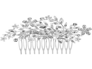 Feis Crystal Hair Kamm mit großer Blumen- und Pferdauge -Braut Friseur Hochzeitszubehör1320288