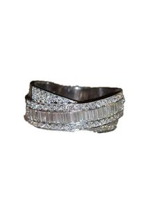 Tamanho 6-10 Handmade Hot Sell Sell Jóias de luxo 925 Sterling Silver Princess Cut Topaz White CZ Diamond Ring Birthstone Women Wedding Ring7924598