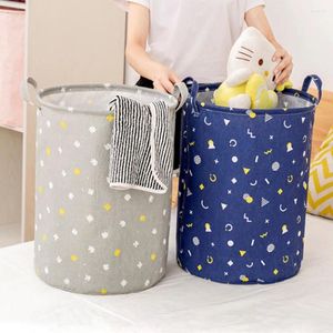 Laundry Bags Waterproof Cotton & Linen Bastek Hamper Large Capacity Foldable Storage Bag Dirty Clothes 32x43cm