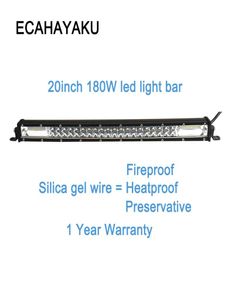 ECAHAYAKU 2ROW 21 COLH LED LUZ BARRA OFFROAD BEAM 180W Slim LED Work Light Bar para caminhão SUV SUV 4x4 4WD 12V Jeep4730608