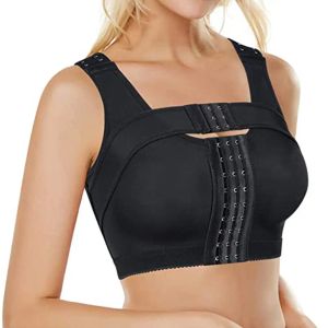 Bras Women PostSurgery Shaper Front Closure Bra Compression Posture Corrector Crop Top with Breast Support Band