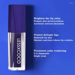 Lip Gloss Torn Stain Termure Change Glaze Blue Rose Cosmetics Alteração de cor de copo antiaderente Lips Makeup Impermeável