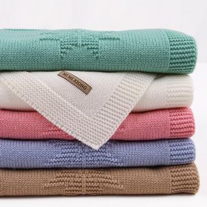 Stuff For Newborns Baby Blanket Knitted Cotton Summer Infantil Wrap Swaddle Stroller Blanket Clothes Cobertor Monthly Kids Quilt4376978