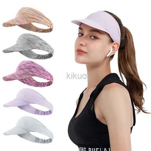 Козырьки Ball Caps Summer Sun Ssister дышащая спортивная шапка для спортивной капоки для женщин модные солнечные поты, поглощая быстрое сухое велосипедное беговое шапки 240412