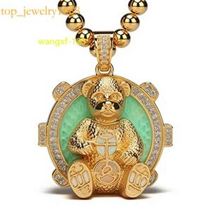 Necklace Kolye Initial Teddy Bear Jade Glow in the Dark Photo Jesus Boho Coin Real Gold Beaded Moissanite Pendant Custom