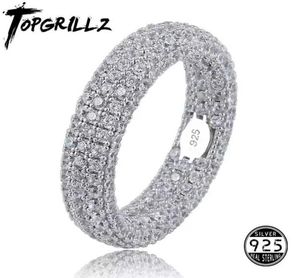 Kvalitet 925 Sterling Silver Stamp Ring Full Iced Out Cubic Zirconia Mens Kvinnliga förlovningsringar Charm smycken för gåvor Y07234974275