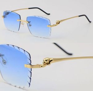 Новые роскошные бриллиантовые линзы без оправы металлические сериалы серии гепардов солнцезащитные очки.