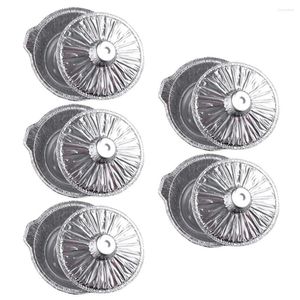 Tassen 5pcs Aluminiumfolie Pan Camping Topf Urlaub Backen verdicken das Essen mit Deckel zum Grillen