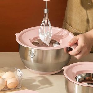 Bowls 304 Stainless Steel Basin Grade Baking Household Anti-splash Egg Bowl Soup Special Container Big With Cover