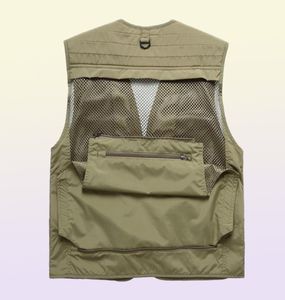 Jaktjackor Multiuse Fishing Vest Quick Dry MultiCocket Jacket Outdoor Sport Survival Utility Safety Waistcoat9660535