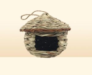 鳥かご草の小屋の居心地の良いバードスプロヴィーディーズシェルターから寒い気候の織り織りの家の巣パーフェクトフィンチ4450218