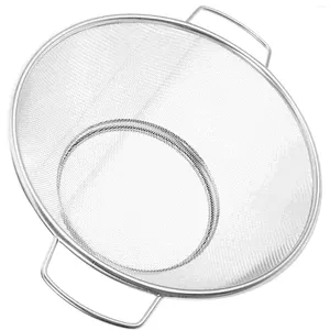 Mugs Small Colander Stainless Steel Mesh Strainer Rice Washing Bowl Sieve Metal Fine Filter Drain Basket