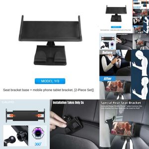 Ny 2024 2024 Back Seat Phone Holder Hook för Tesla Model 3 Y 360 -graders rotera stativ Auto nackstödsfäste för surfplatta PC iPad Mini Support