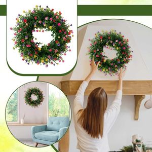 Decorative Flowers Valentines Wreath For Front Door Color Colorful Spring/Summer Artificial Flower Window Suction Cups