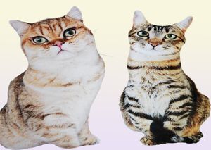 50 cm lebensechte Plüschkatze gefülltes 3D -Druck Animal Cat Throw Pillow Home Dekoration Geschenk für Autos 2203048029368