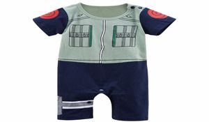 Bebek erkek kakashi komik kostüm bebek partisi cosplay playsuit toddler sevimli karikatür pamuk tulum cadılar bayramı cosplay cos9439118