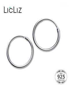 Hoop Huggie Licliz 2021 925 Brincos simples de prata esterlina para mulheres Círculo de joias de ouro branco Round Circle Joyas de Plata LE04721369379