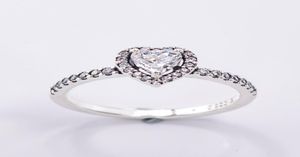 Pierścień ślubna damska 925 srebrne serce cz diamentowy styl styl rocznicy urodziny pierścionki zaręczynowe z oryginalnym pudełkiem biżuteria Girls prezent7971814