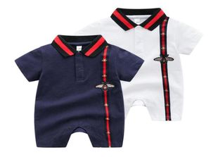 البيع بالتجزئة 024 شهرا طفل رومب رومب فتى مصمم ملابس قصيرة الأكمام حديثي الولادة الفتاة بذلة بذرة ملابس القطن Toddler9774823