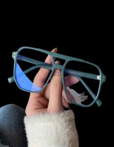 SO&EI Fashion Square Double Bridges Women Glasses Frame Clear Anti-Blu-Ray Eyewear Retro Men Optical Frame Computer Goggles Y08313774420