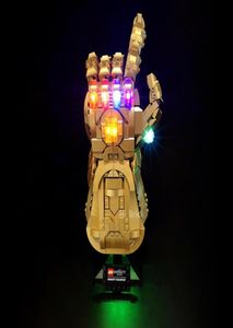 76191 Thanos Unlimited Handschuhe passende LED -Lichter Kinder039s Geburtstagsgeschenk für Jungen und Mädchen Bausteine nicht enthalten25152259