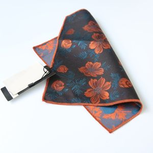 Colorful Hankie Male Handkerchiefs Polyester Floral Pattern Super Soft Washable Hanky Chest Towel Pocket Handkerchiefs