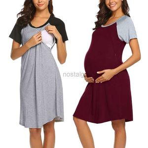 Moderskapsklänningar kvinnor moderskapsklänning ammande baby nattklänning ammande nattskjortor sömnkläder moderskap casual nattkläder ny 24412