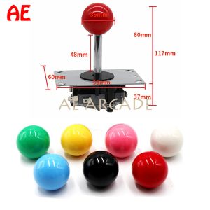 Игры копируют Sanwa Micro Switch Joystick Diy 33 -мм вал с ручкой круглой верхней части 4/8 Way Fighting Stick PC PS3 Pandora Arcade Game Parts