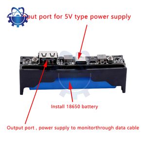 DC5V 18650 litowa bateria DC-DC Moduł ładowania UPS Zasilacz Kamera Zasilanie Bateria Bateria Adapter żywotności Baterii