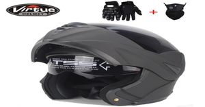 Moda Lente Double Slip Up Motorcycle Helmet Motocross Facta Full Fit for Men Women5223126