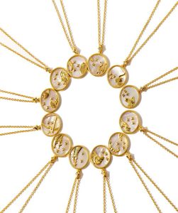 bröllopsklänning smycken mode matchande kvinnor smycken tolv konstellationer guldpläterade koppar halsband mode halsband designer j6008057