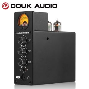 Verstärker Douk Audio P6 HiFi Jan5654 Ventilrohr Vorverstärker Stereo -Kopfhörerverstärker Bluetooth 5.1 Empfänger Audio -Amp mit VU -Messgerät