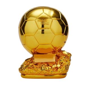 Soccer Golden Ball Trophy Custom Football Final Shooting Athlete Electroplating Model Resin Soccer Cup Fans Collectibles Souvenirs Gift