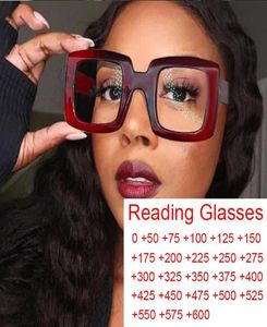 Solglasögon Fashion Square Blue Light Reading Glasses Kvinnor Män Luxury Designer Receptbelagda glasögonramar med Dioptrar 175 26902466