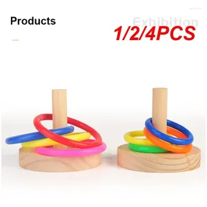 Other Bird Supplies 1/2/4PCS Parrot Toy Colorful Rings Puzzle Mini Funny Ferrule Training Intelligence Interactive Game Pet