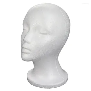 Schmuckbeutel weißer Schaum weibliche Modell Kopfgläser Hut Perücke Display Ständer Kopfbedeckung Schal Kopfhörer Rack Mannequin Requisiten 26 cm