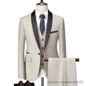 Men's Suits Blazers Men Autumn Wedding Party Three Pieces Jacket Trousers Set Large Size 5XL 6XL Male Blazer Coat Pants Vest Fashion Slim Fit Suit