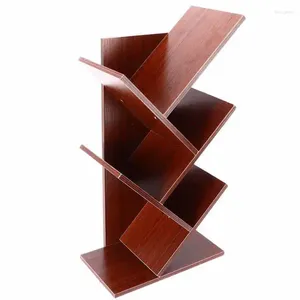 Hooks Tree Bookcase Desktop Bookhelf Simple Installation for Office Home