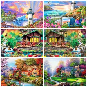 Landscape Diamond Painting The Trees Mountain Estate Full Rhinestone Mosaic Embroidery Cross Stitch Kit Home Decor Handwork Gift