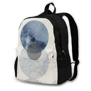 Mochila Minimalista Mountain Skyscape School Sacos para meninas adolescentes Laptop Viagem Marble Minimalista feminino