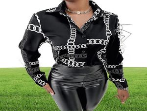 Designer Roupas femininas blusas de leopardo para mulheres outono moda leopard estampa de manga longa camisa de lapela de lapela com botões shi3870764
