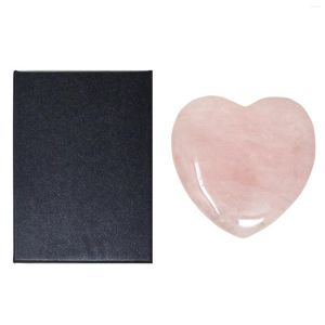 Dekorative Figuren natürlicher Edelstein -Scraping -Brett rosa Kristall Herz Valentinstag Geschenk W4303