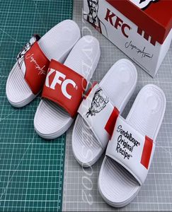 KFC x Sandalboyz Честь Индонезия Жареная курица полковник Сандерс Джагония Айам Мужчины Женщины Обувь Slipper6148896