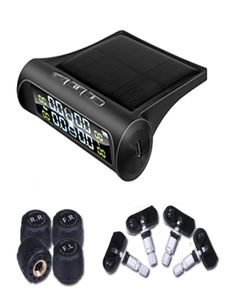 Diagnostiska verktyg Smart Car TPMS Tire Pressure Monitoring System Solar Power Digital LCD Display Auto Security Alarm Systems Däck 8409312