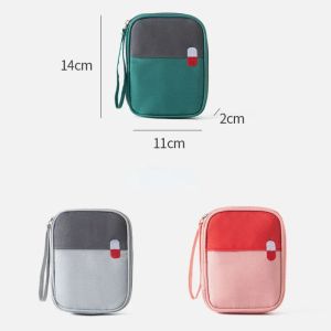 Mini Medicine Organizer Bag Outdoor First Aid Kit Portable Travel Storage Sack Emergency Medical Case Accessories Supplies