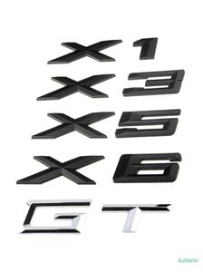 Car Rear Trunk Styling X1 X3 X5 X6 GT Letters Number Sticker For BMW E53 E70 E71 E72 E83 E84 F15 F16 F25 F48 F49 G05 Nameplate3986639