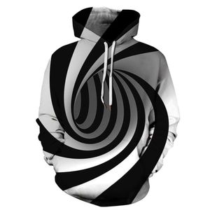 Tasarımcı Erkek Hoodies Sweatshirts Sıcak Dijital Baskılı Erkek Hoodie 3D Çıplak Göz Serisi Uzun Kollu Gevşek Kapüşonlu Ceket